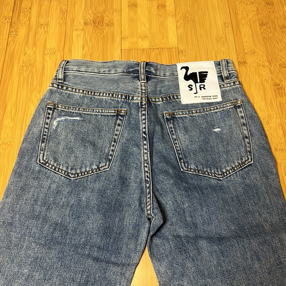 Sandrine Rose Distressed Bermuda Shorts (Long Line Shorts) NEW - Picture 7 of 8